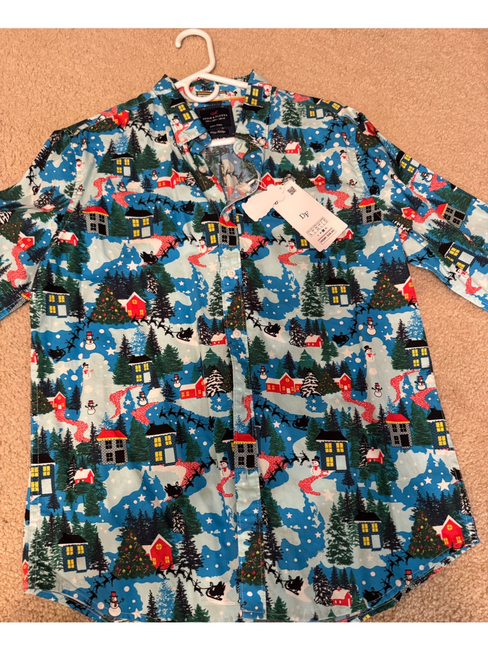 NWT Denim and Flower X Mas Button Down
